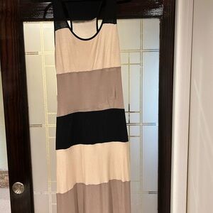 Elegant Striped Sleeveless Dress